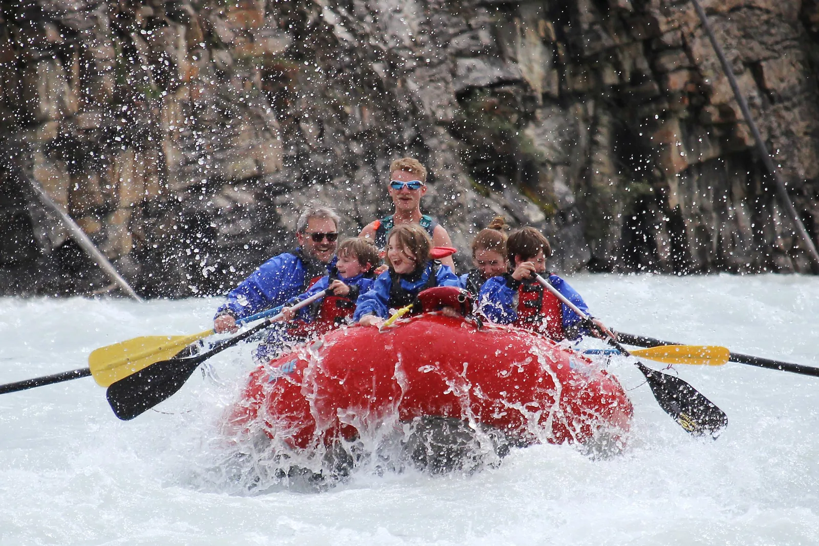 Offer photo: Jasper: Canyon Run Family Whitewater Rafting below Athabasca Falls