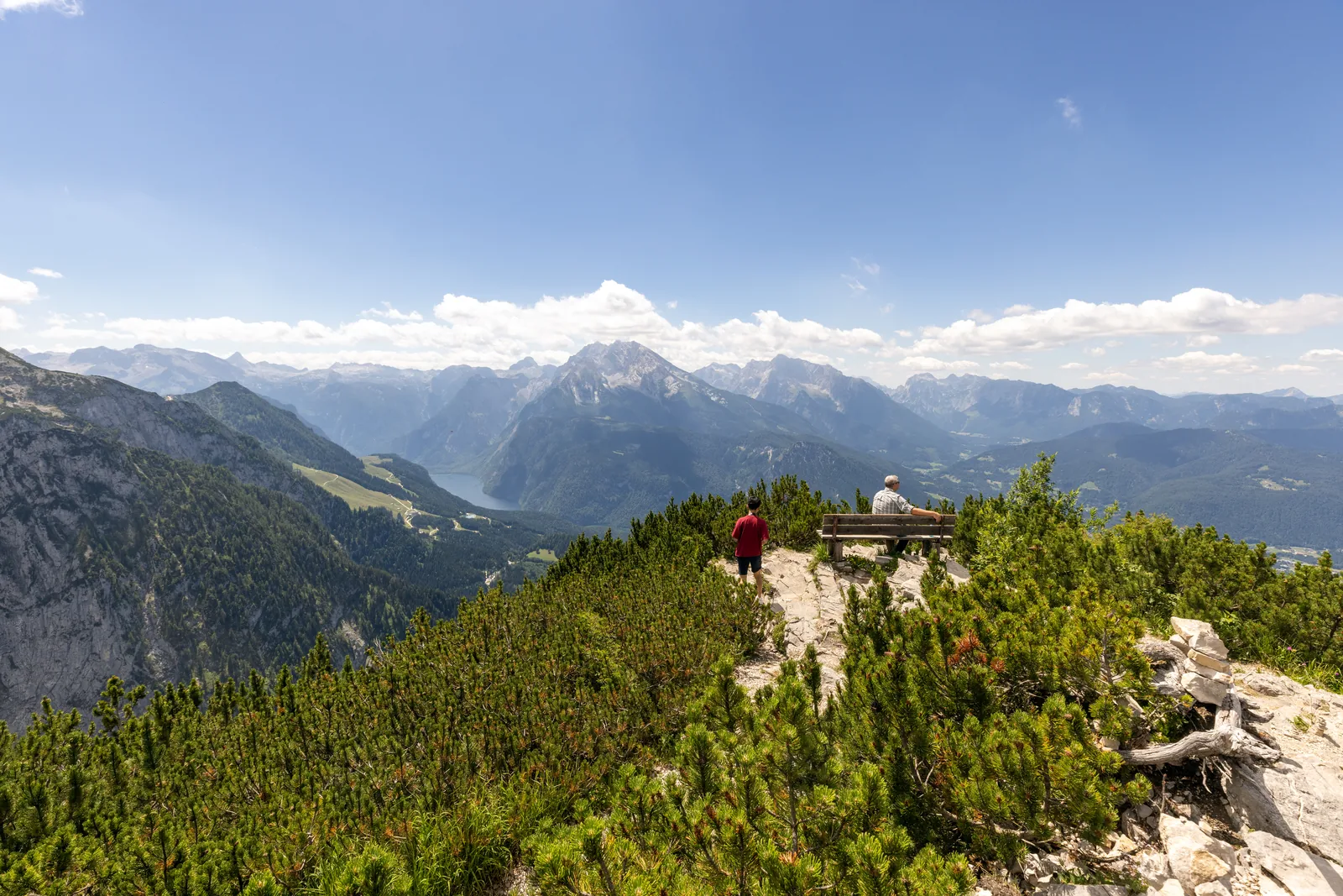 Wide view from the Eagle's Nest over the Berchtesgaden and Salzburg mountains
