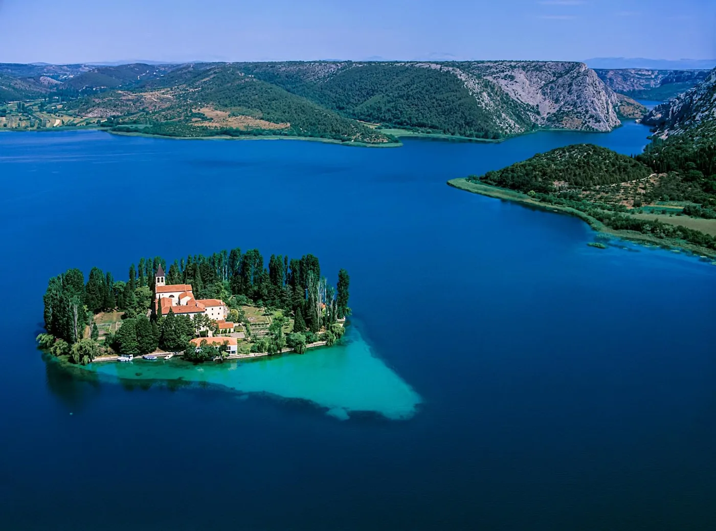 Offer photo: From Sinj: private scenic flight over the Krka waterfalls and Visovac