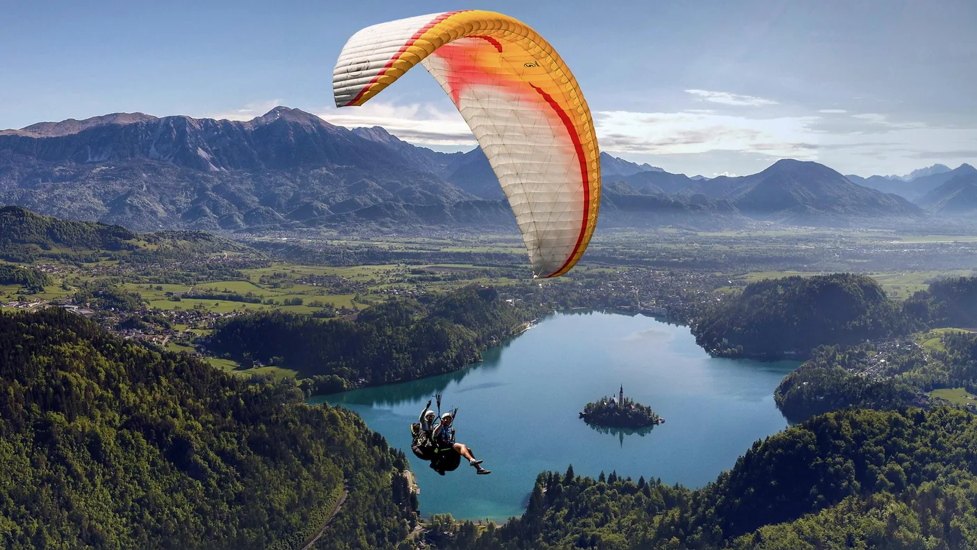 Offer photo: Bled: Tandem Paragliding Experience over Lake Bled
