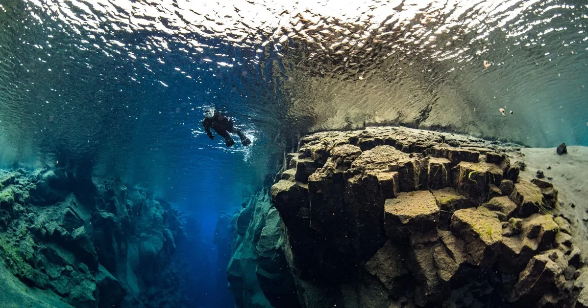Offer photo: Silfra: snorkelling between tectonic plates in a dry suit