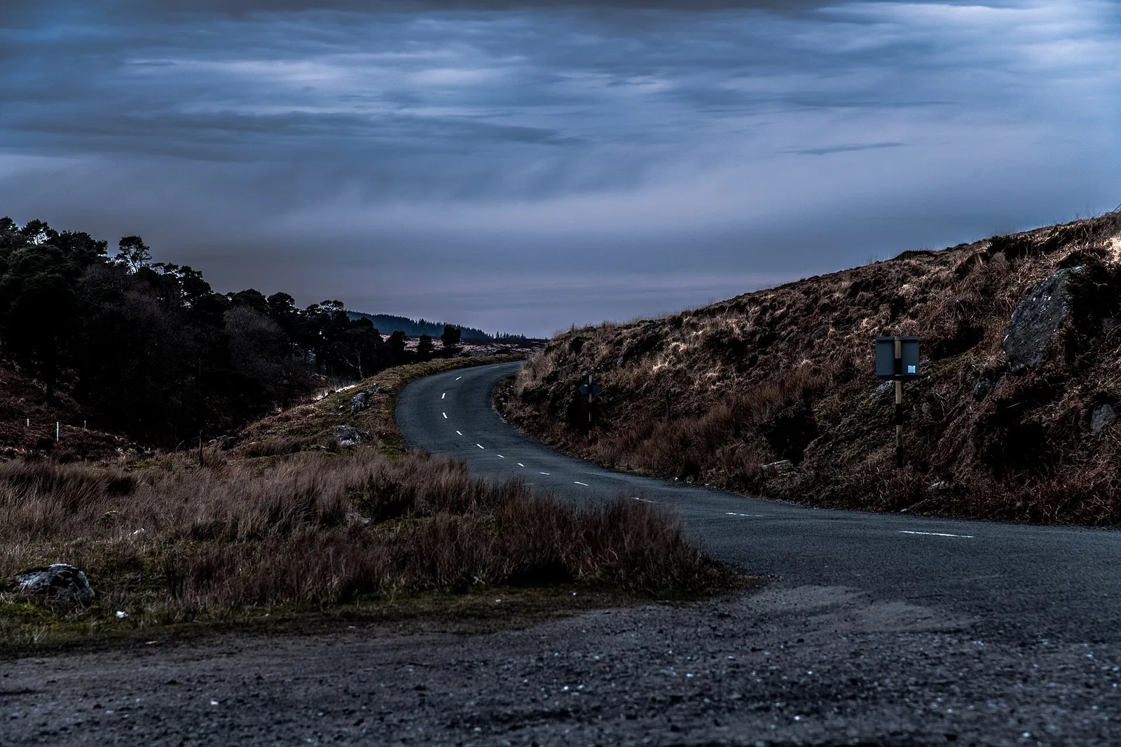 Wide bogland at Sally Gap in Wicklow Mountains National Park