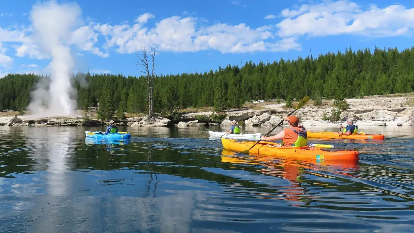Offer photo: Grant Village: Yellowstone Lake Guided Kayak Tour with Lunch
